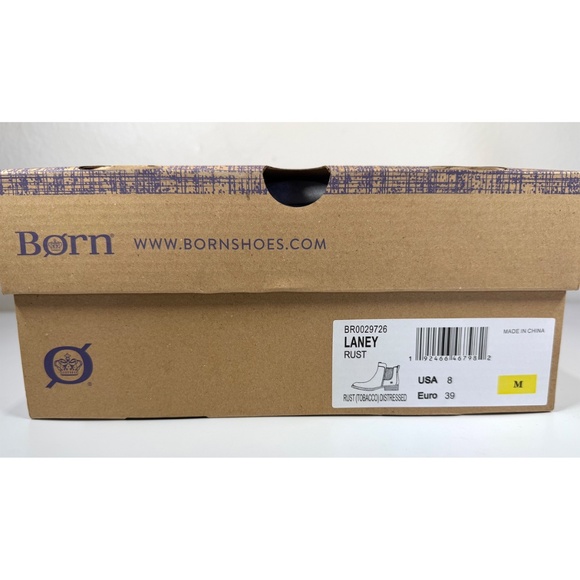 Børn Laney Rust Tobacco Distressed Sueded Leather Chelsea Bootie. Size 8 M - Picture 12 of 13